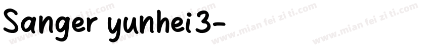 Sanger yunhei3字体转换